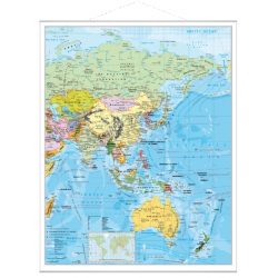Azja polityczna ANG. - mapa ścienna